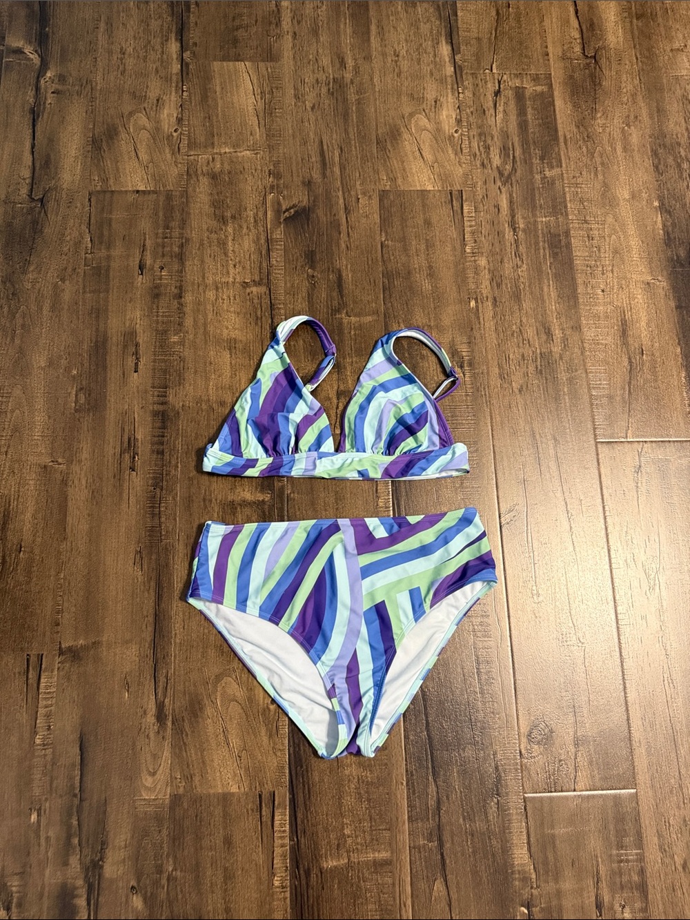 Cupshe Retro Striped Bikini Set